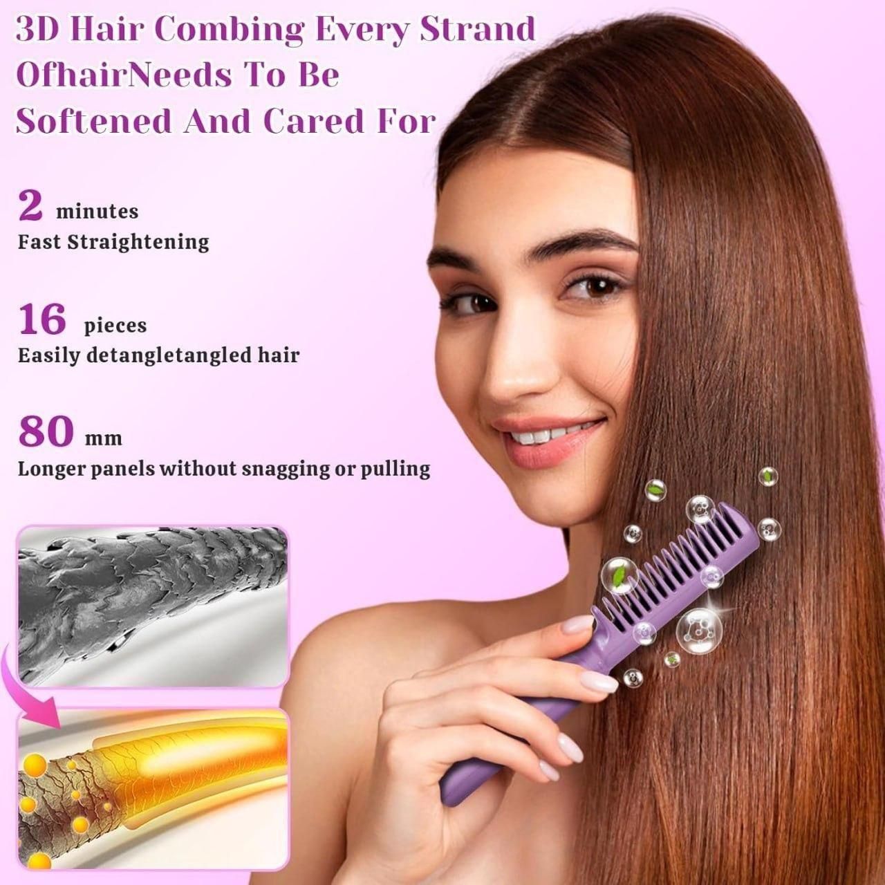 Meneflix ProGlow Mini Hair Straightener Hot Comb