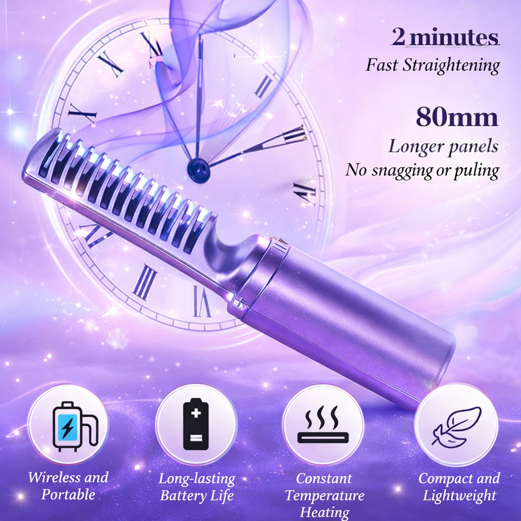 Meneflix ProGlow Mini Hair Straightener Hot Comb